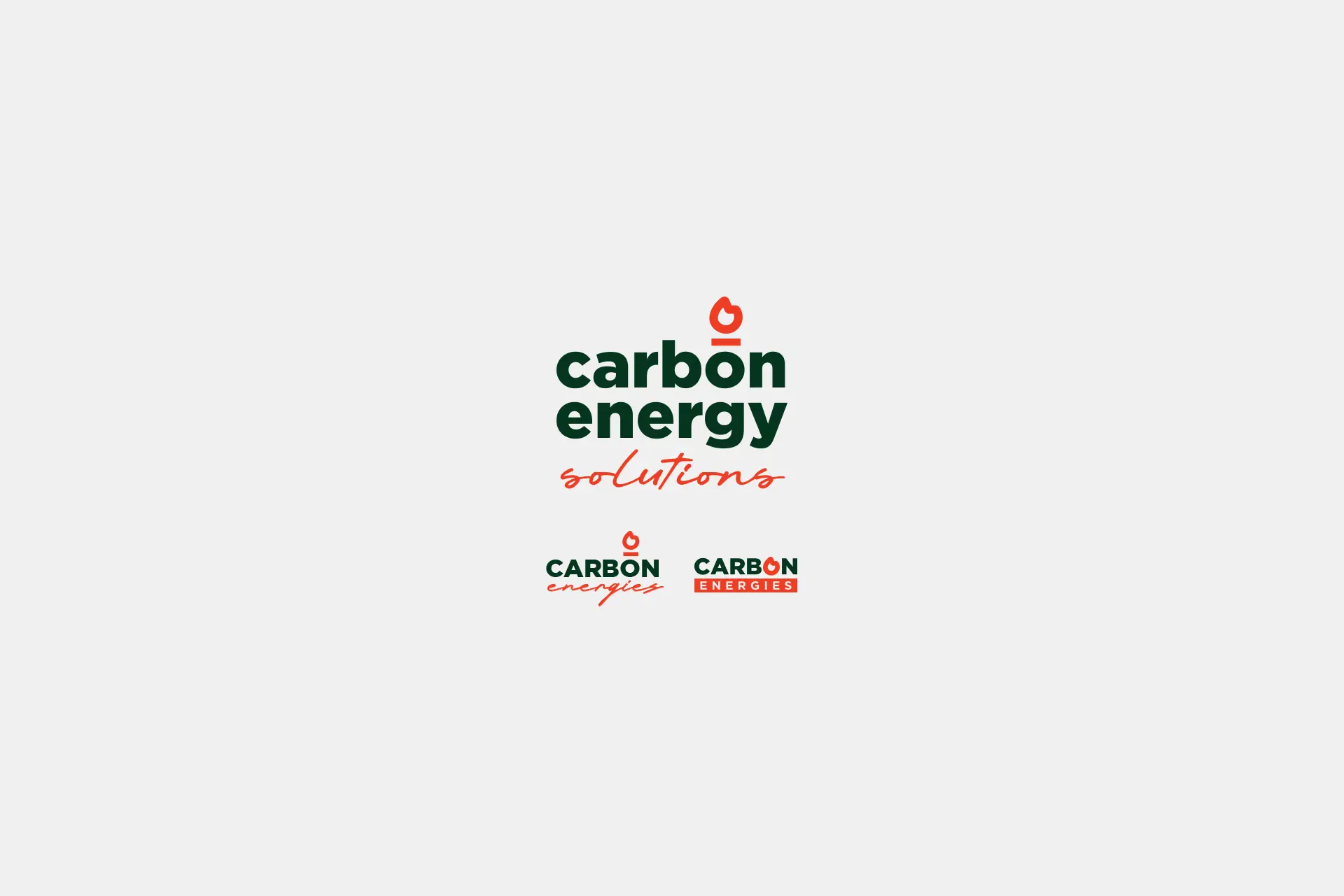 This image features branding for Carbon Energy Solutions, a company that appears to focus on sustainable technologies and carbon reduction. The logo design includes a small, stylized flame icon above the text. Similar entities, such as "Carbon Energy" or "Zero Carbon," provide solar O&M services and industrial renewable energy solutions.